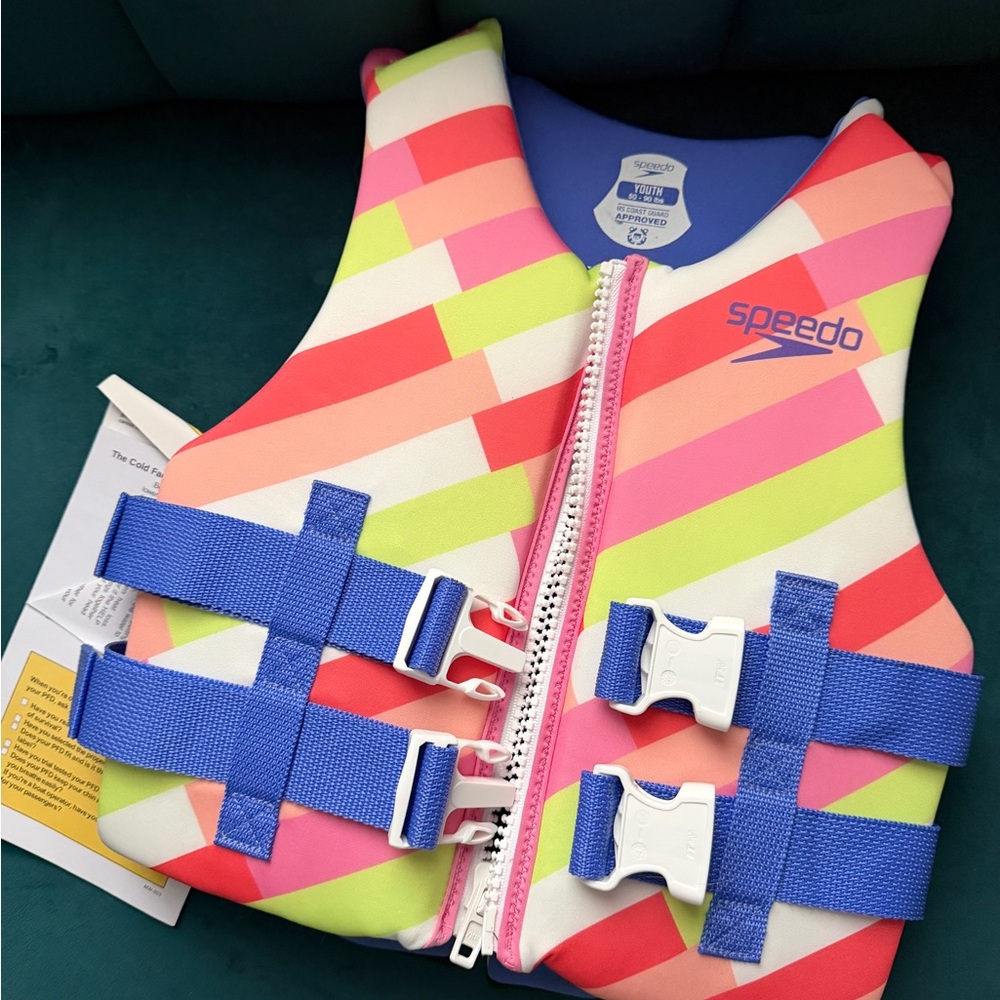 Speedo Kids Swim Vest - Pink, Green, Blue